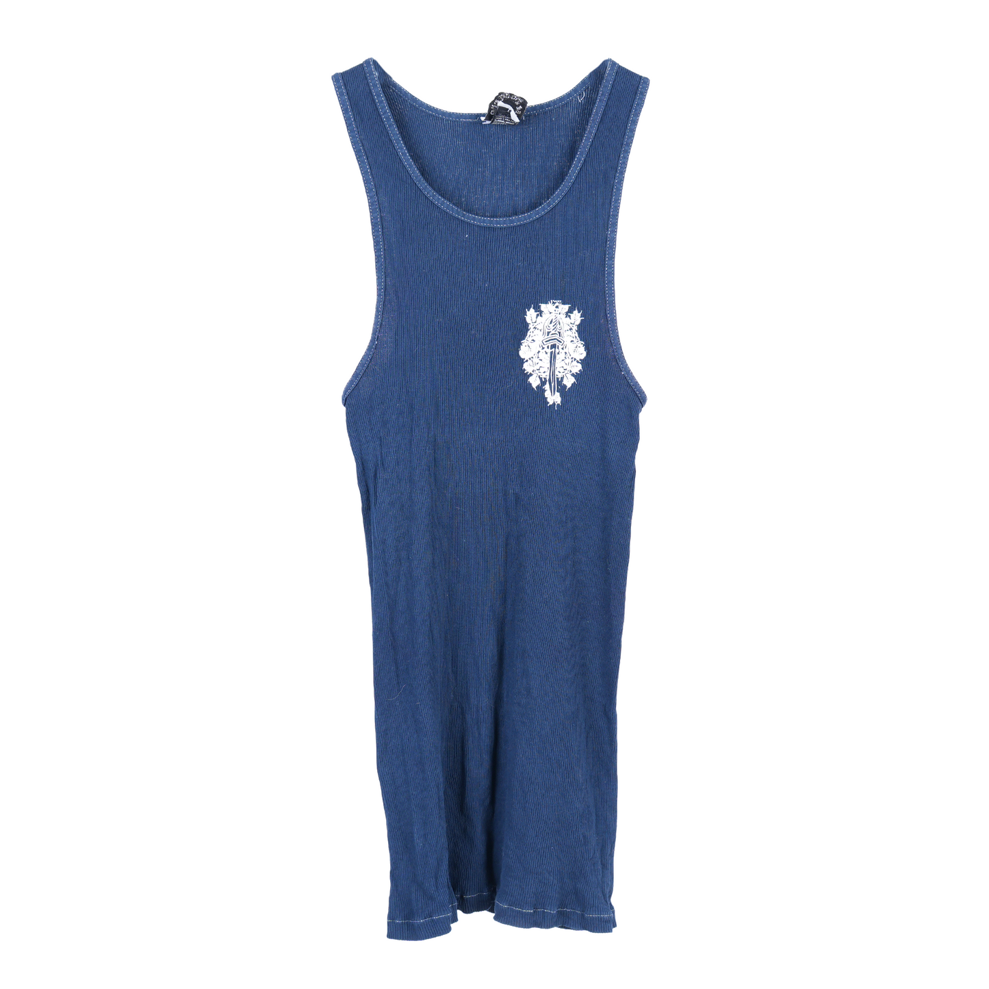 CHROME HEARTS NAVY LA VINTAGE TANK TOP
