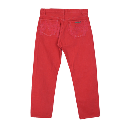 RED PARIS LARGE PATCH LEVI JEANS