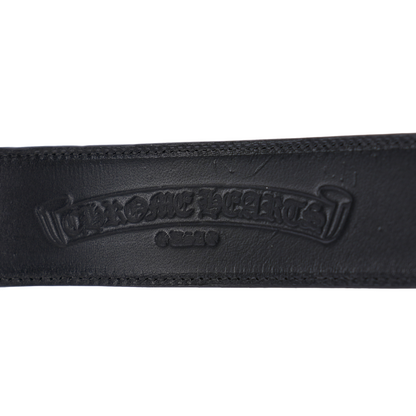 CHROME HEARTS CEMETERY BELT WITH BLACK STRAP