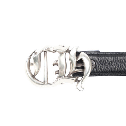 CHROME HEARTS 1 INCH CH BELT BUCKLE WITH BLACK STRAP