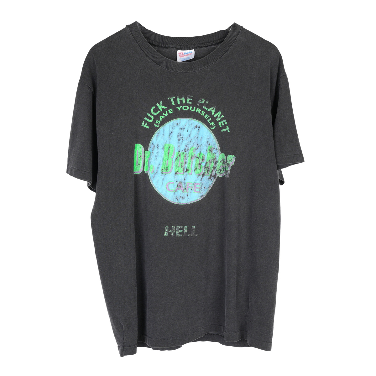 VINTAGE DR. BUTCHER CAFE FUCK THE PLANET SAVE YOURSELF TEE