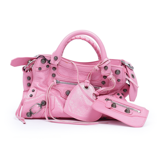BALENCIAGA PINK CITY HANDBAG
