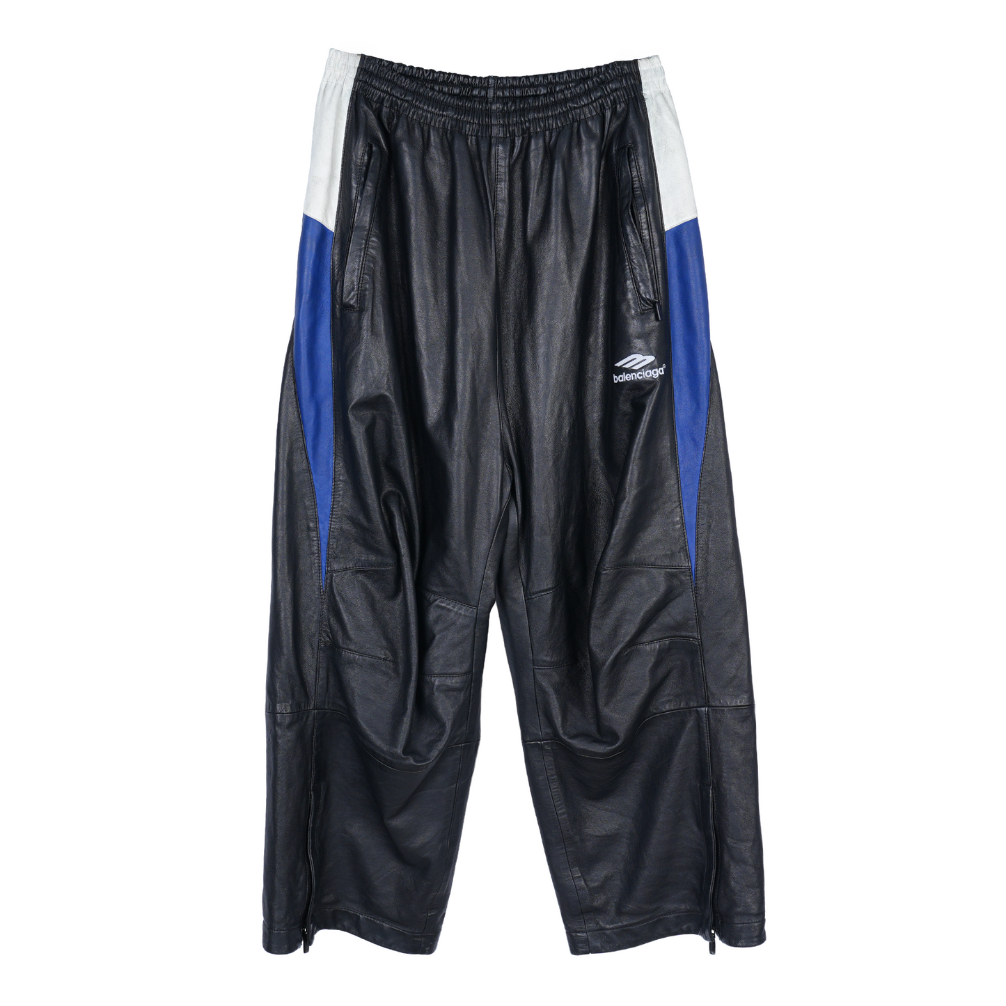 BALENCIAGA LEATHER TRACK PANTS