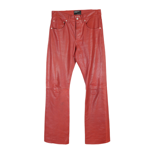 ENFANTS RICHES DÉPRIMÉS ERD RED FLARED LEATHER PANTS