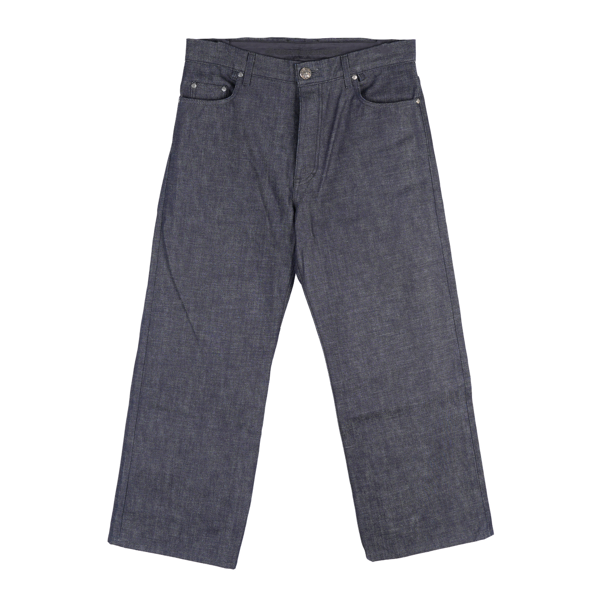 CHROME HEARTS INDIGO KS CUT JEANS SZ 33