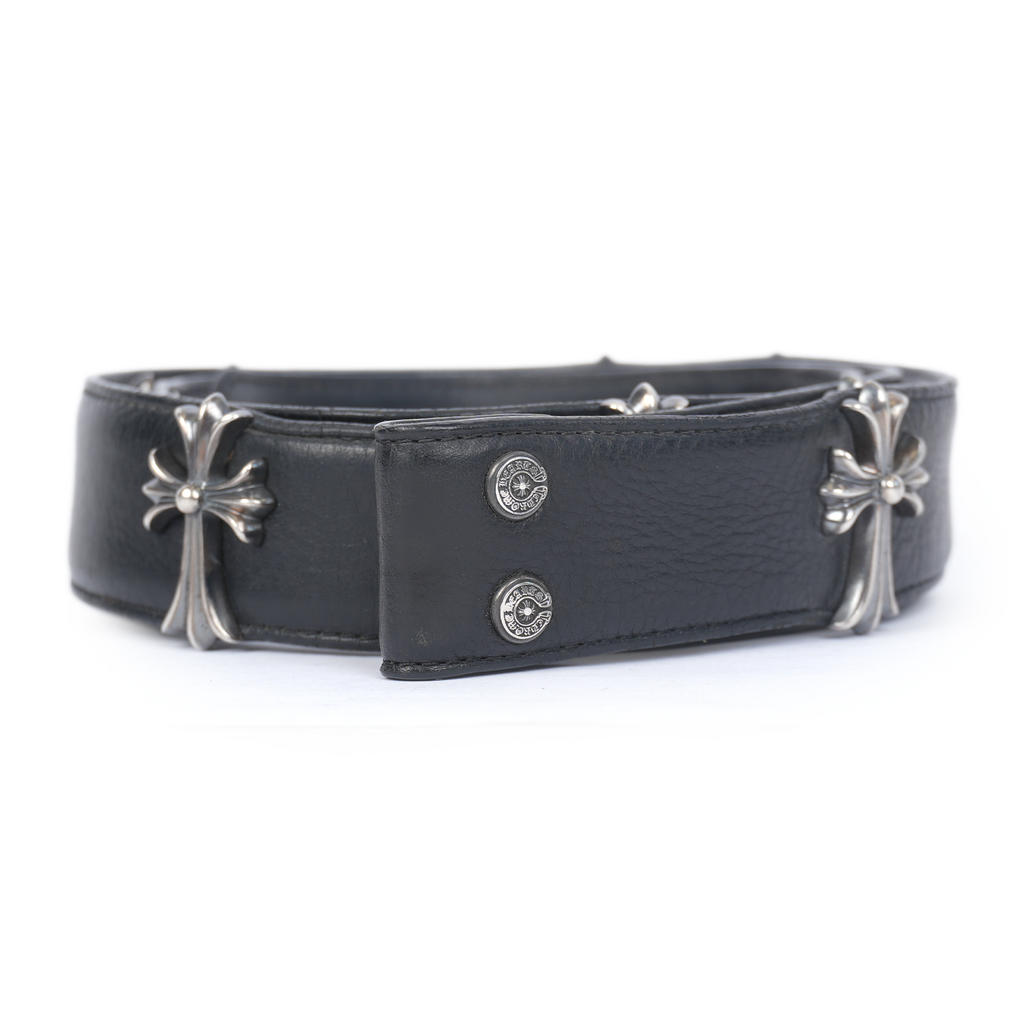 CHROME HEARTS CROSS STUDDED BELT STRAP