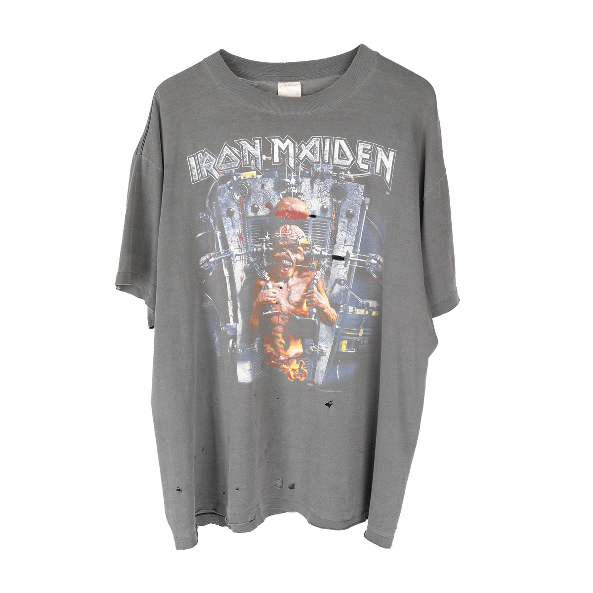 VINTAGE IRON MAIDEN THE X FACTOR FADED 1995 TEE