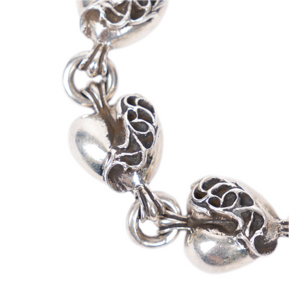 CHROME HEARTS DOUBLE LOBSTER HEART WALLET CHAIN 16 INCHES 11 LINK