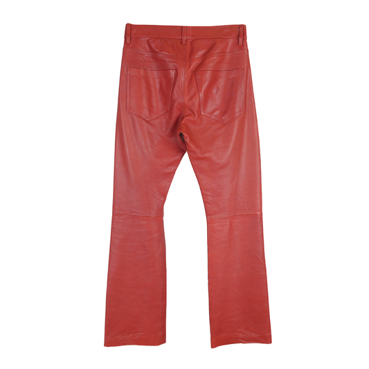 ENFANTS RICHES DÉPRIMÉS ERD RED FLARED LEATHER PANTS