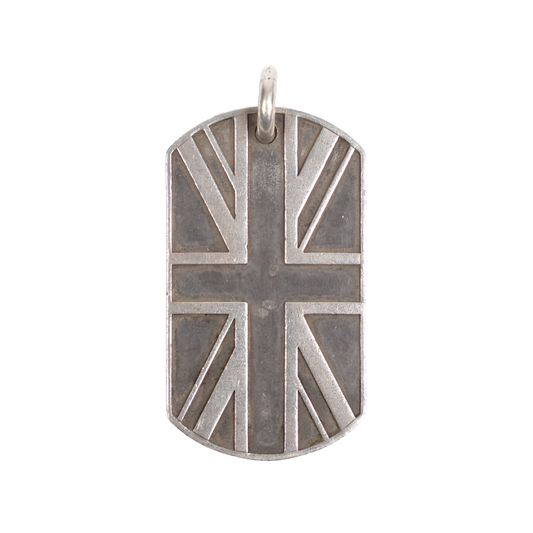 CHROME HEARTS SEX PISTOLS U.K FLAG DOG TAG PENDANT