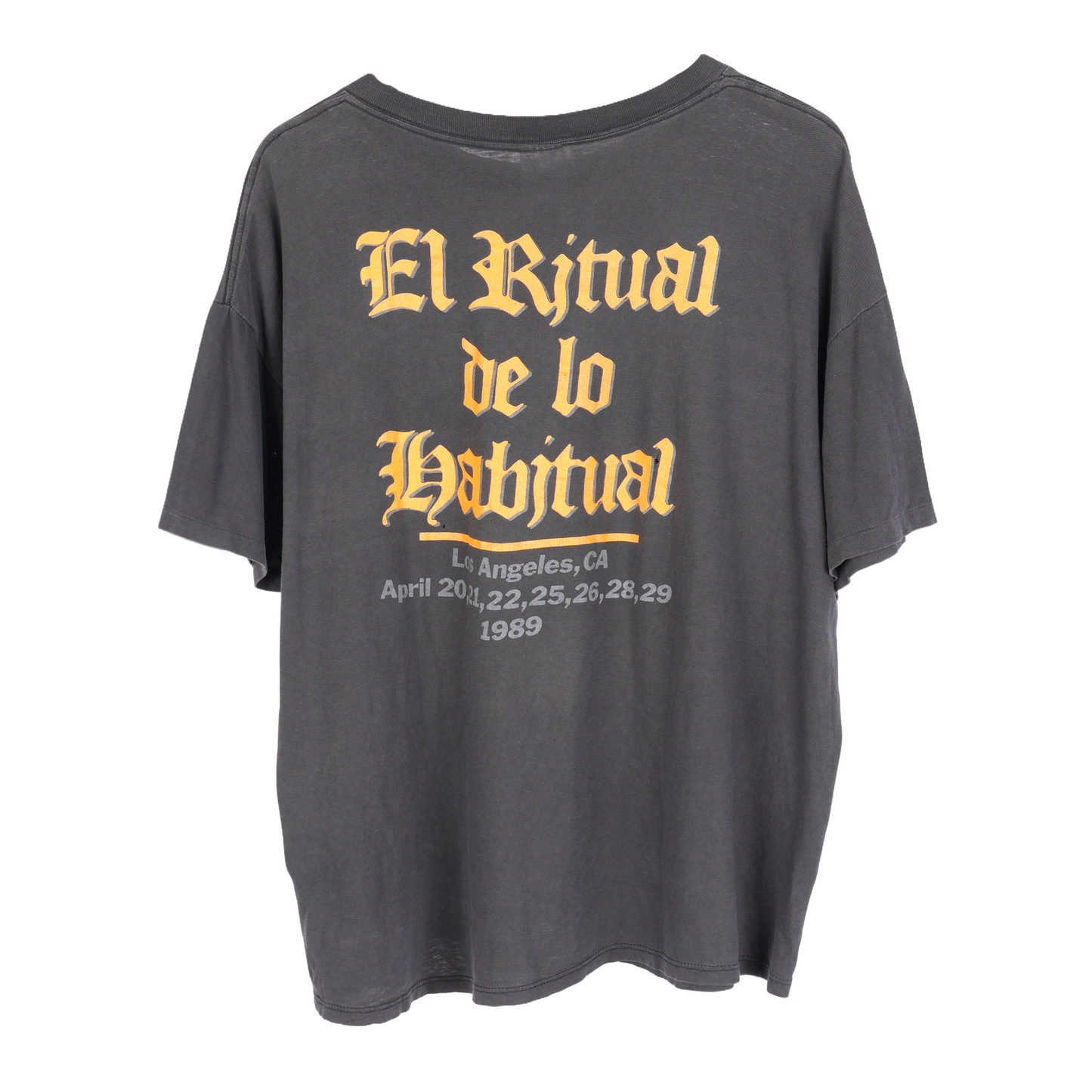 VINTAGE  1980s JANES ADDICTION EL RITUAL DE LO HABITUAL TEE LA TOUR DATES SPECIAL EDITION