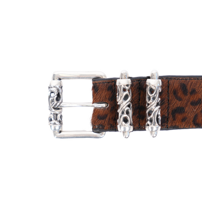 CHROME HEARTS CHEETAH STUDDED ROLLER BELT