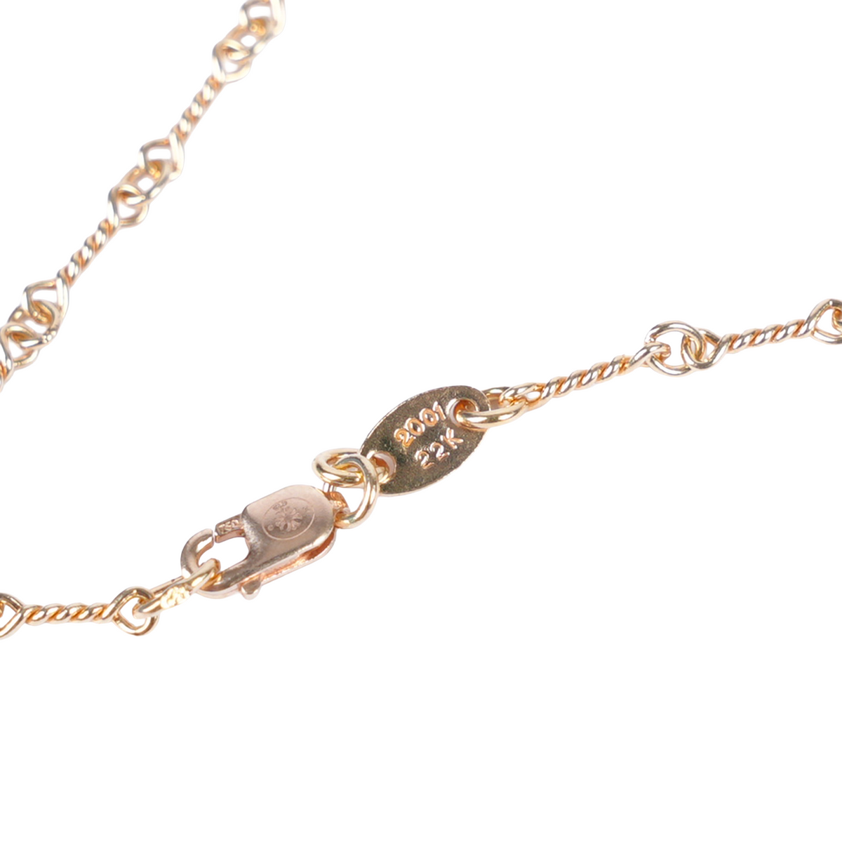 CHROME HEARTS 24" INCH TWIST CHAIN 22K GOLD