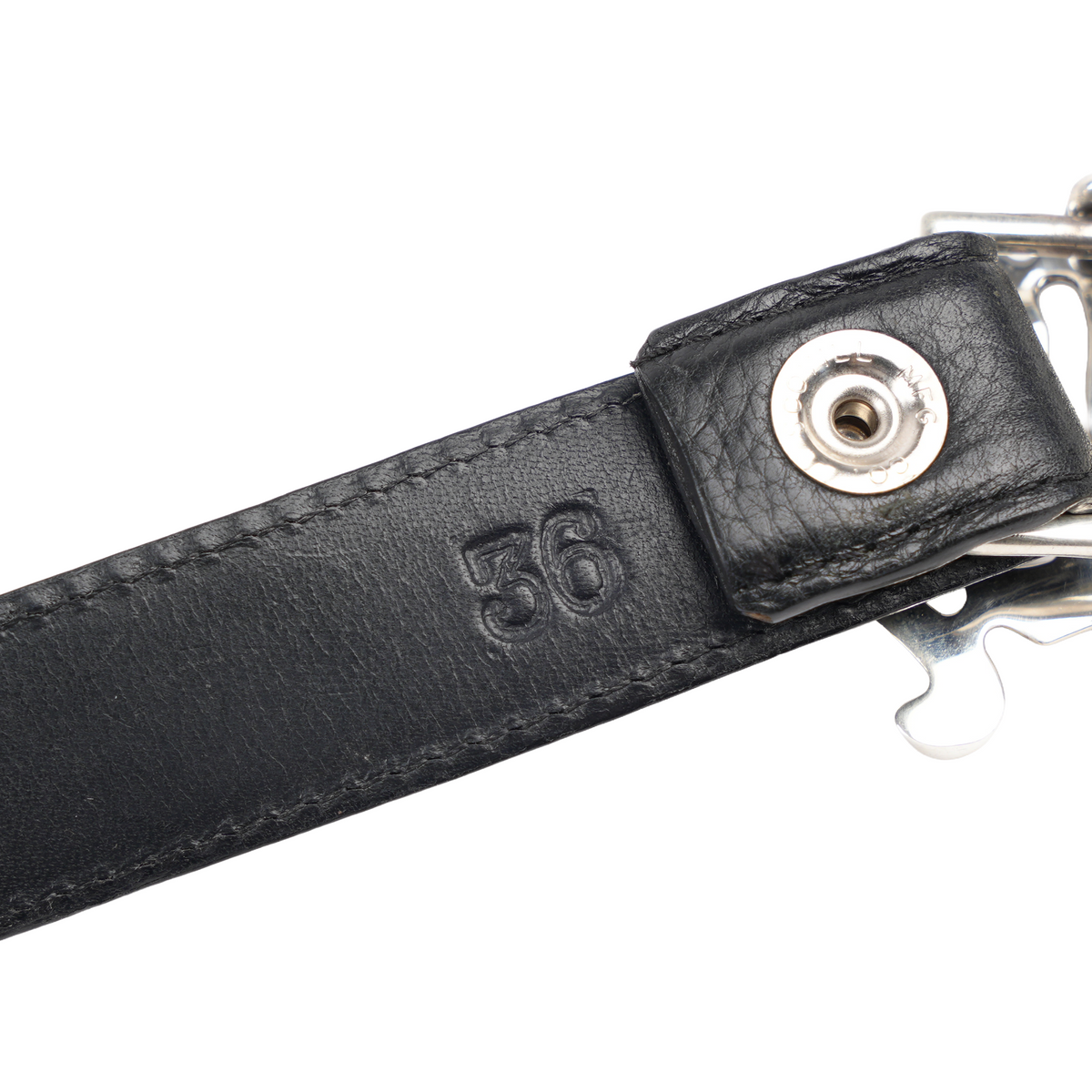 CHROME HEARTS 1 INCH CH BELT BUCKLE WITH BLACK STRAP