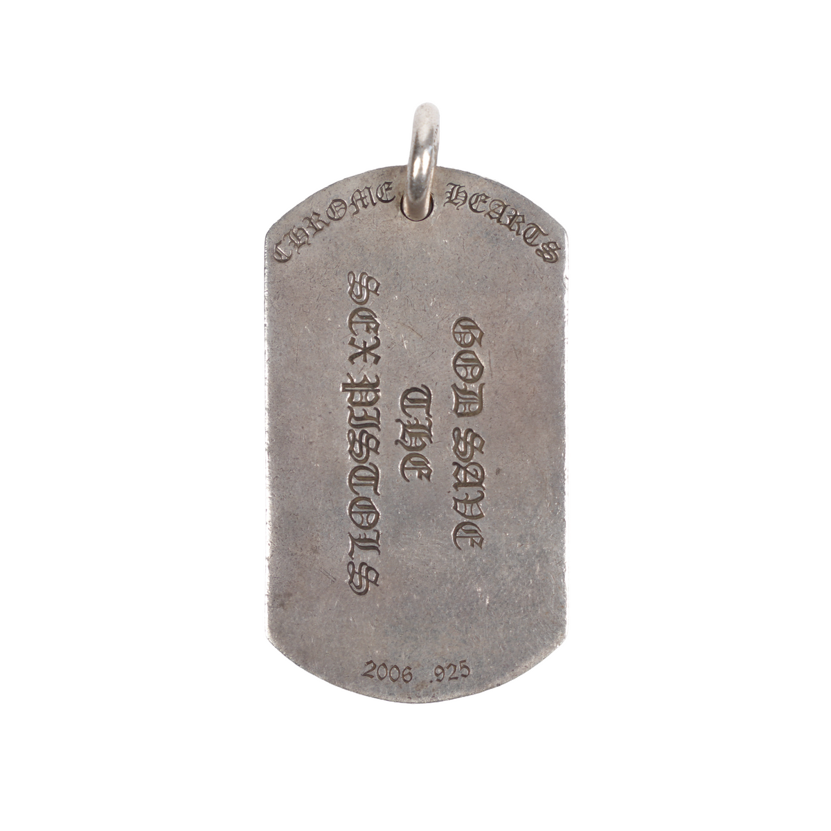 CHROME HEARTS SEX PISTOLS U.K FLAG DOG TAG PENDANT