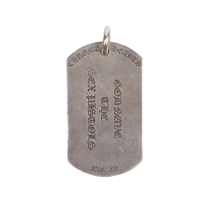 CHROME HEARTS SEX PISTOLS U.K FLAG DOG TAG PENDANT
