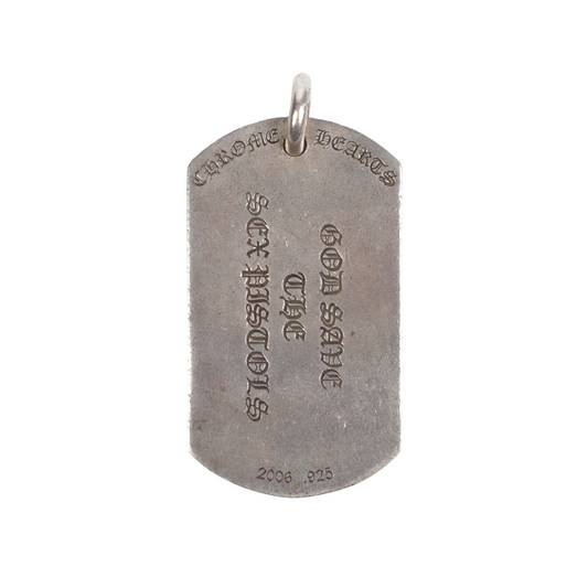CHROME HEARTS SEX PISTOLS U.K FLAG DOG TAG PENDANT