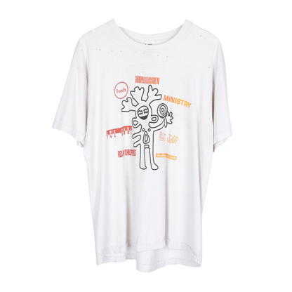 SOUNDGARDEN PEARL JAM LOLLAPALOOZA '92 LINEUP WHITE T-SHIRT