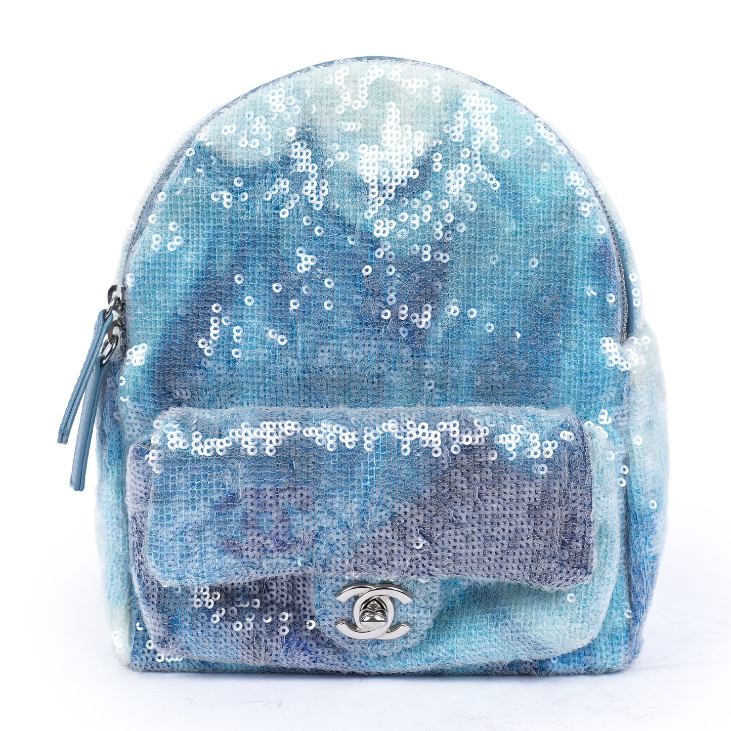 CHANEL BLUE 2018 SEQUIN WATERFALL TINY BACKPACK