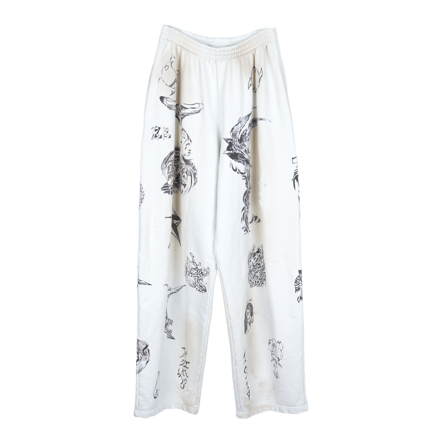 BALENCIAGA WHITE TATTOO SWEATPANTS