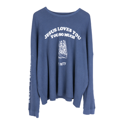 PALY HOLLYWOOD BOXY JESUS LOVES YOU THERMAL LONG SLEEVE