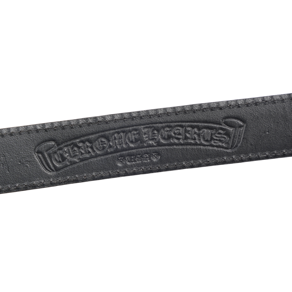 CHROME HEARTS 1 INCH CH BELT BUCKLE WITH BLACK STRAP