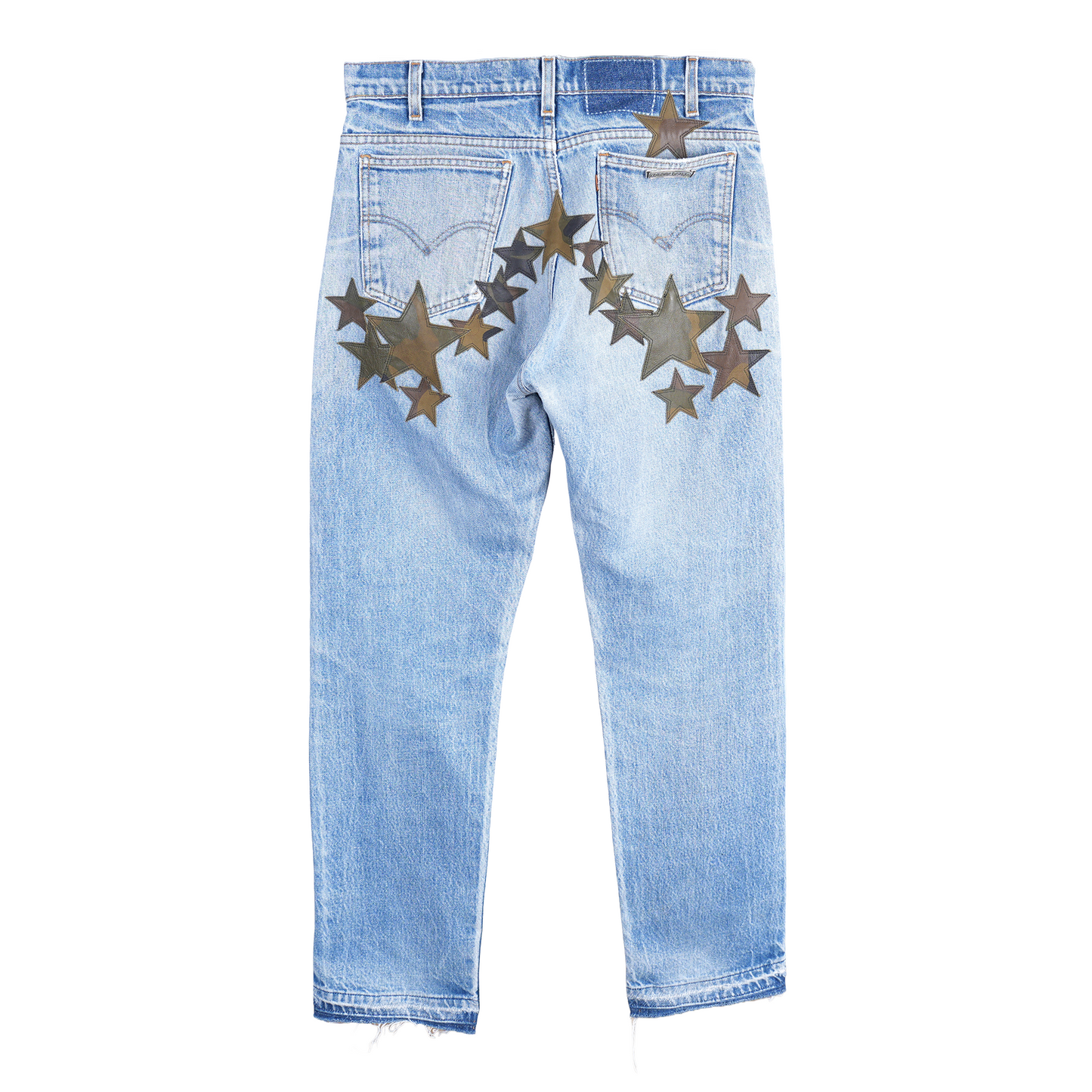 CHROME HEARTS CAMO STAR PATCH ORANGE TAB DENIM