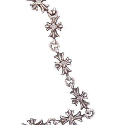 CHROME HEARTS DIAMOND TINY E BRACELET 12 LINK