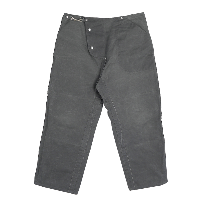 ENFANTS RICHES DÉPRIMÉS ERD FIREMAN LEATHER ROSE BUCKLE WAXED COTTON PANTS