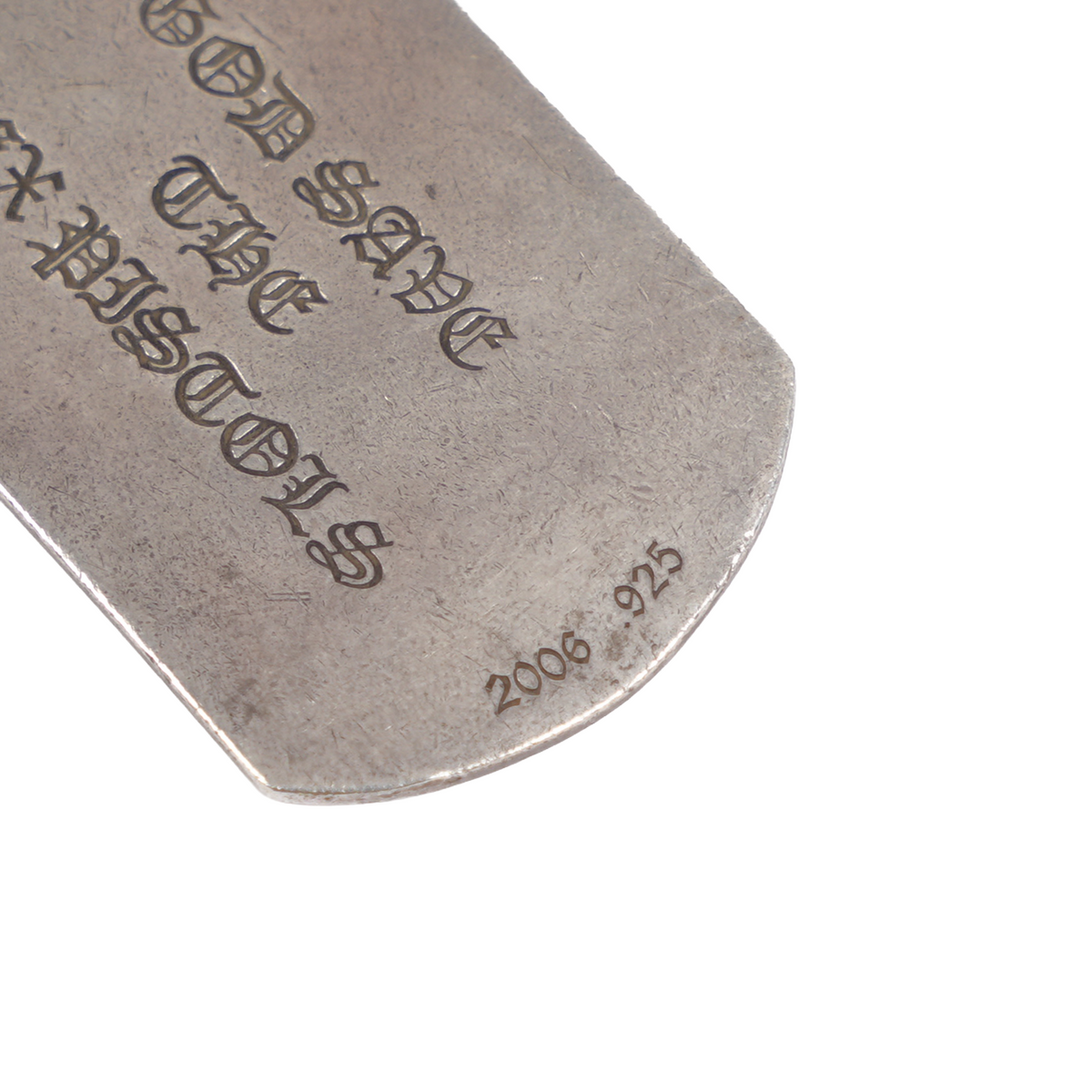 CHROME HEARTS SEX PISTOLS U.K FLAG DOG TAG PENDANT