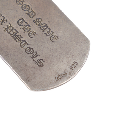 CHROME HEARTS SEX PISTOLS U.K FLAG DOG TAG PENDANT
