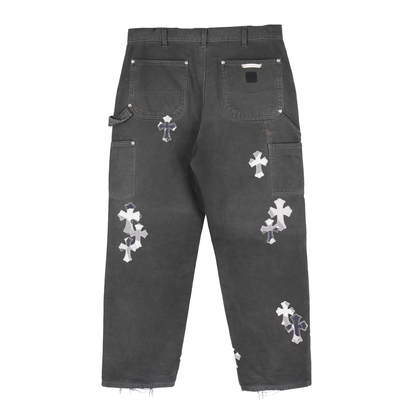 CHROME HEARTS SEX RECORDS DOUBLE KNEE CARPENTERS WHITE CAMO PATCH