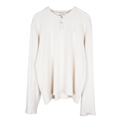 CHROME HEARTS WHITE THERMAL HENLEY LONG SLEEVE
