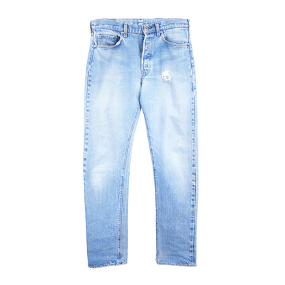 CHROME HEARTS LIGHT WASH RED TAB DENIM