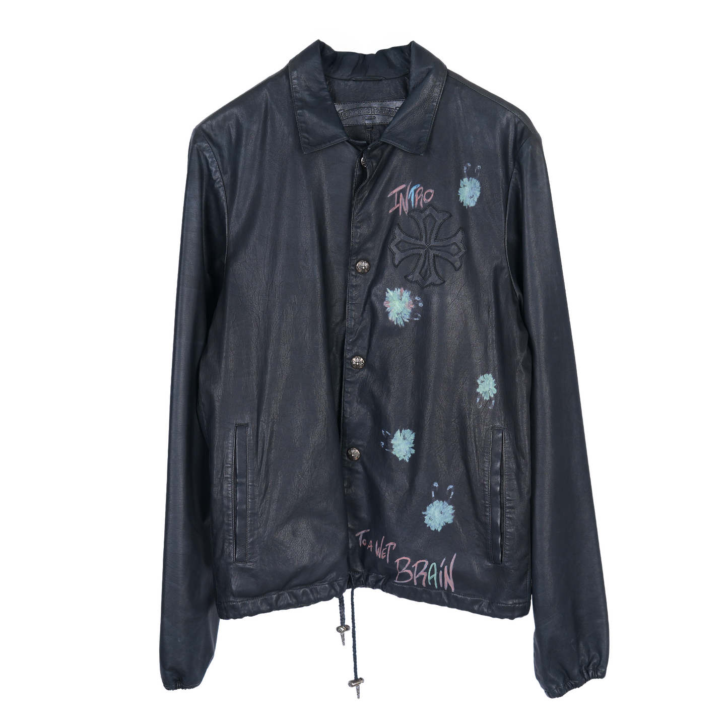 CHROME HEARTS 1 OF 1 MATTY BOY HANDPAINTED LEATHER JACKET