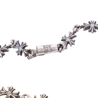 CHROME HEARTS DIAMOND TINY E BRACELET 12 LINK