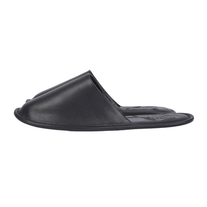 ENFANTS RICHES DÉPRIMÉS BLACK LEATHER HOTEL SLIPPERS