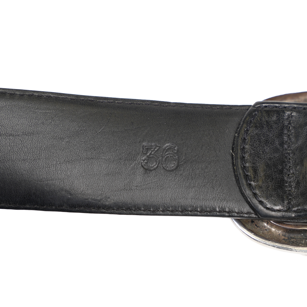 CHROME HEARTS 1.5" BLACK GUNSLINGER BELT