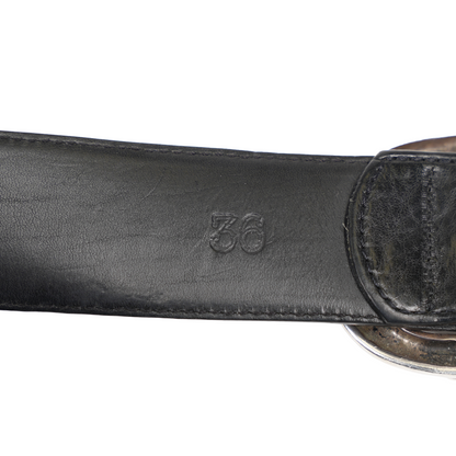 CHROME HEARTS 1.5" BLACK GUNSLINGER BELT
