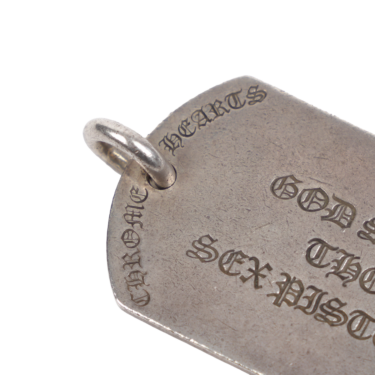 CHROME HEARTS SEX PISTOLS U.K FLAG DOG TAG PENDANT