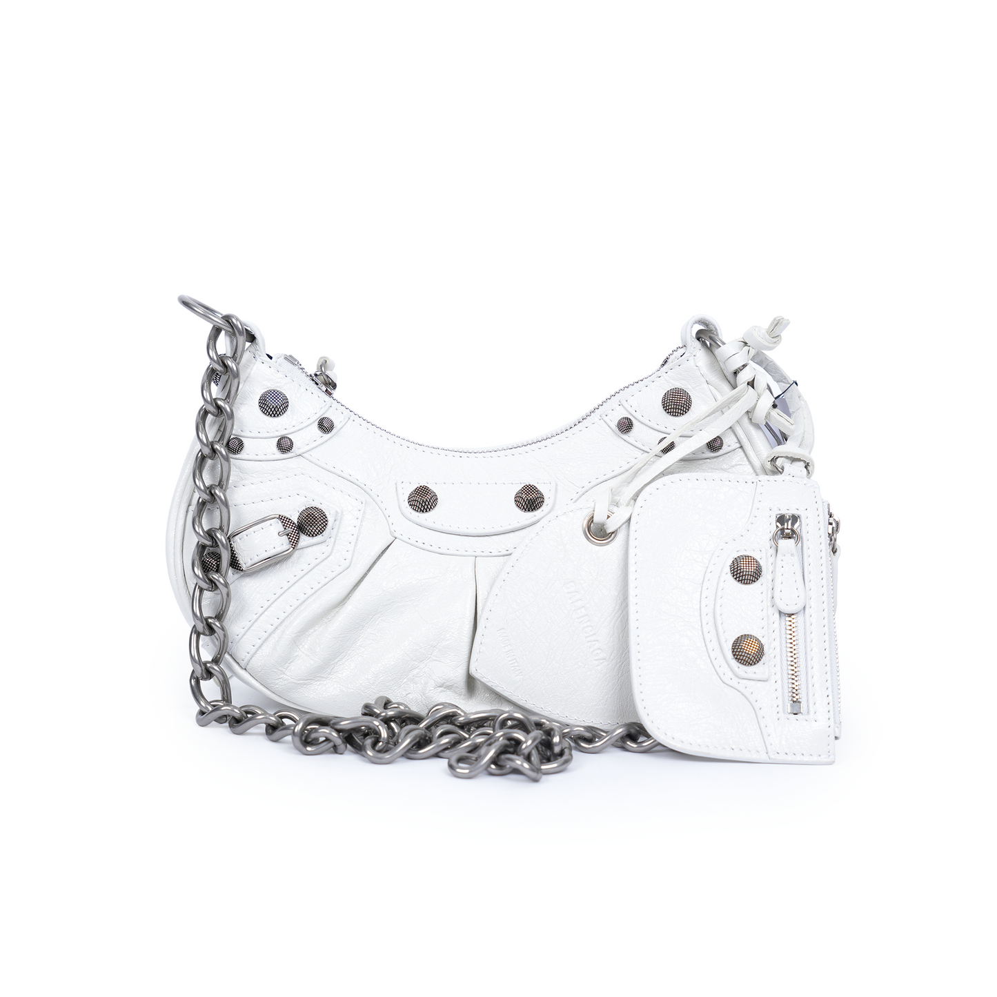 BALENCIAGA LE CAGOLE WHITE HANDBAG
