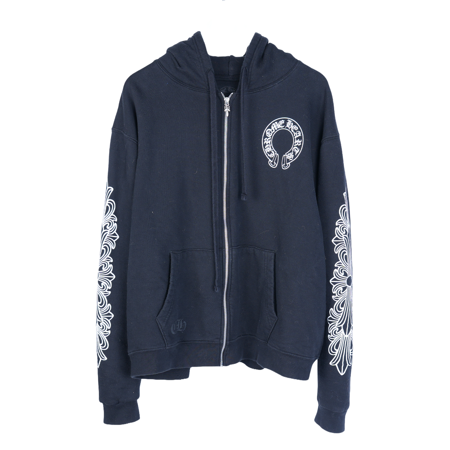 CHROME HEARTS CLASSIC THERMAL HORSESHOE LOGO ZIP UP HOODIE