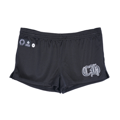 CHROME HEARTS "CH" LOGO WOMENS MESH SHORTS