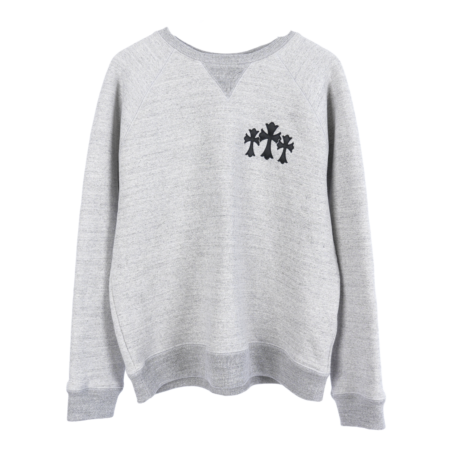 CH CEMETERY BLACK PATCH HEATHER GREY CREWNECK