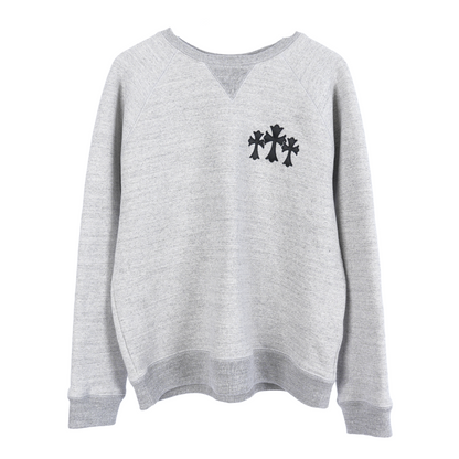 CH CEMETERY BLACK PATCH HEATHER GREY CREWNECK