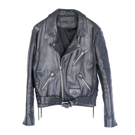 CHROME HEART FILIGREE LEATHER JACKET