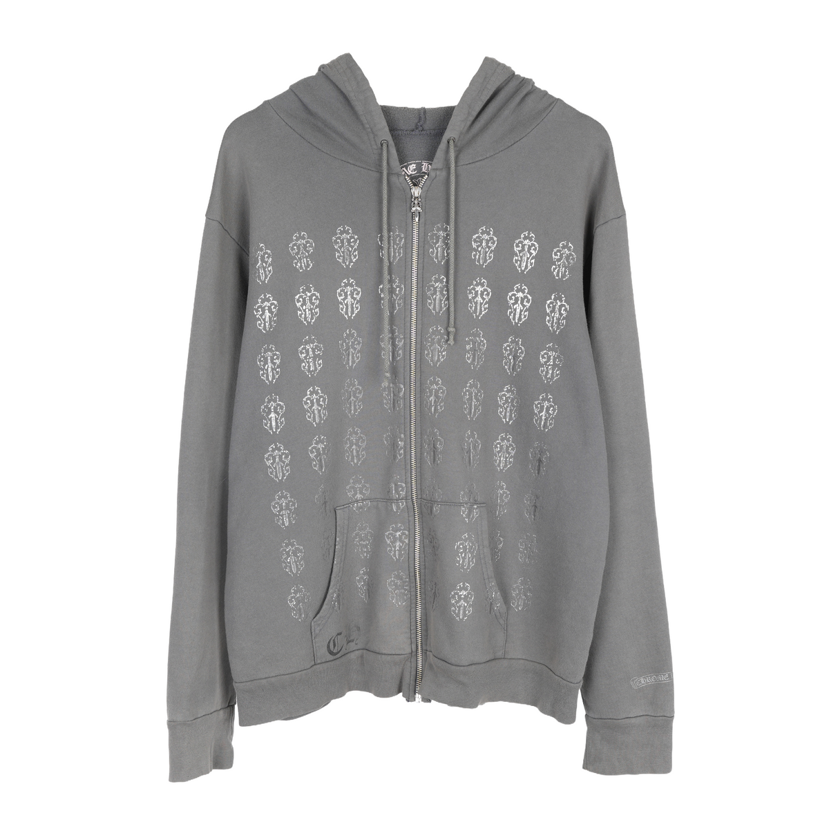 CHROME HEARTS VINTAGE FADED VINE DAGGER PRINT ZIP UP