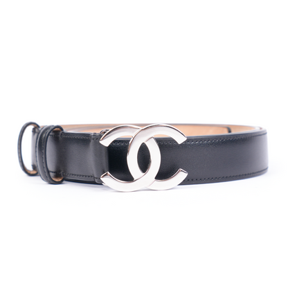 CHANEL MEN'S 1 INCH LOGO BELT men's size 36