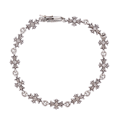 CHROME HEARTS DIAMOND TINY E BRACELET 12 LINK
