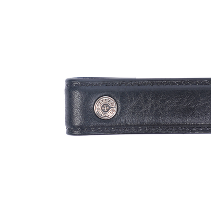 CHROME HEARTS PLAIN BLACK BELT STRAP 1 INCH SIZE 34 BRAND NEW